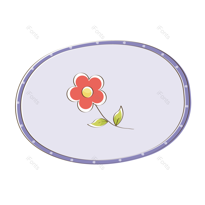 边框图片,卡通对话框元素,手绘边框PNG,小花免抠素材